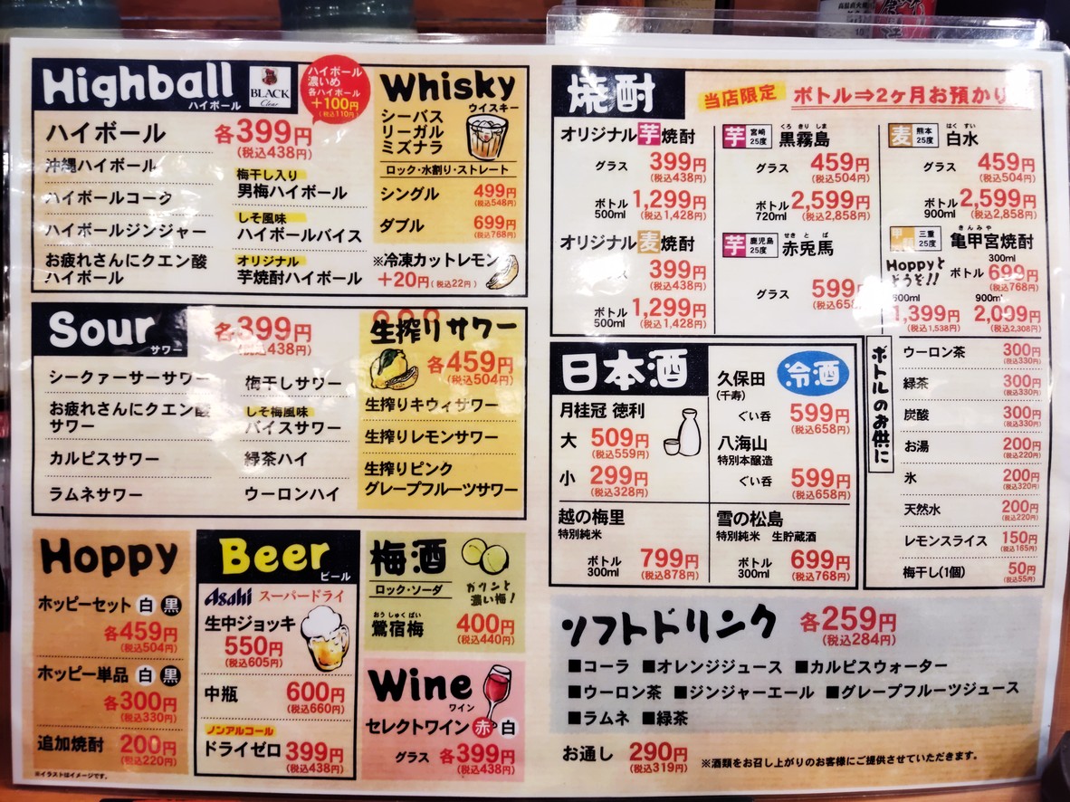 Yakitori Dojo Kodawariyama Tienda Nishinippori menu 3