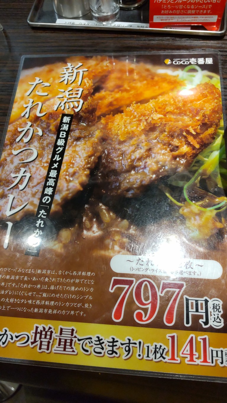 CoCo Ichibanya menu 3