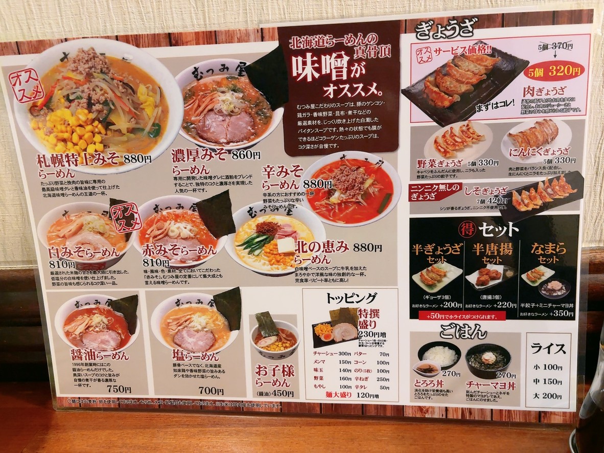 Mutsumi-ya Komagome menu 1