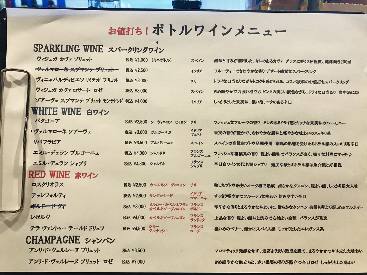 TAVERNE de BLUE menu 2
