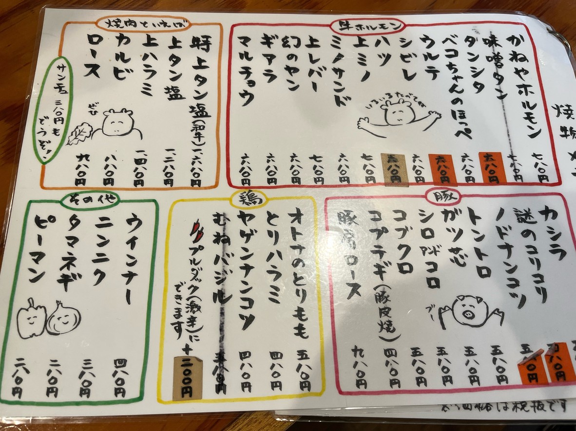 Kaneya menu 2