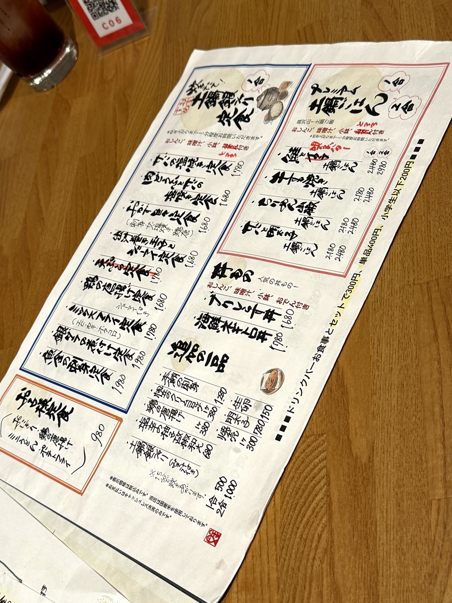 Uokin Daishokudo HARUMI FLAG menu 1