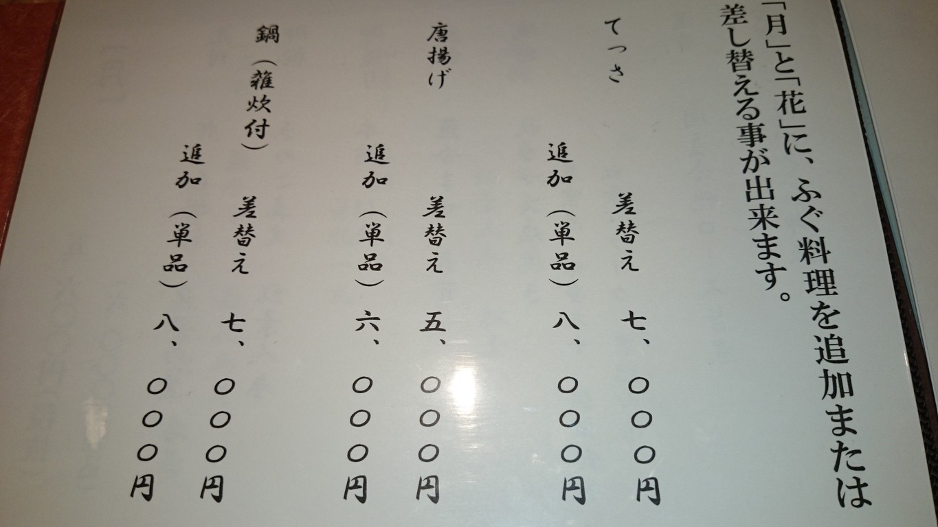 Setagaya Okafuku menu 5