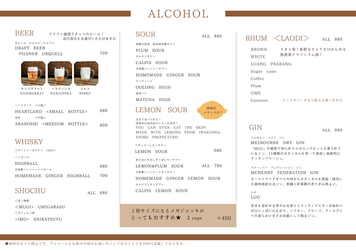Corner menu 4