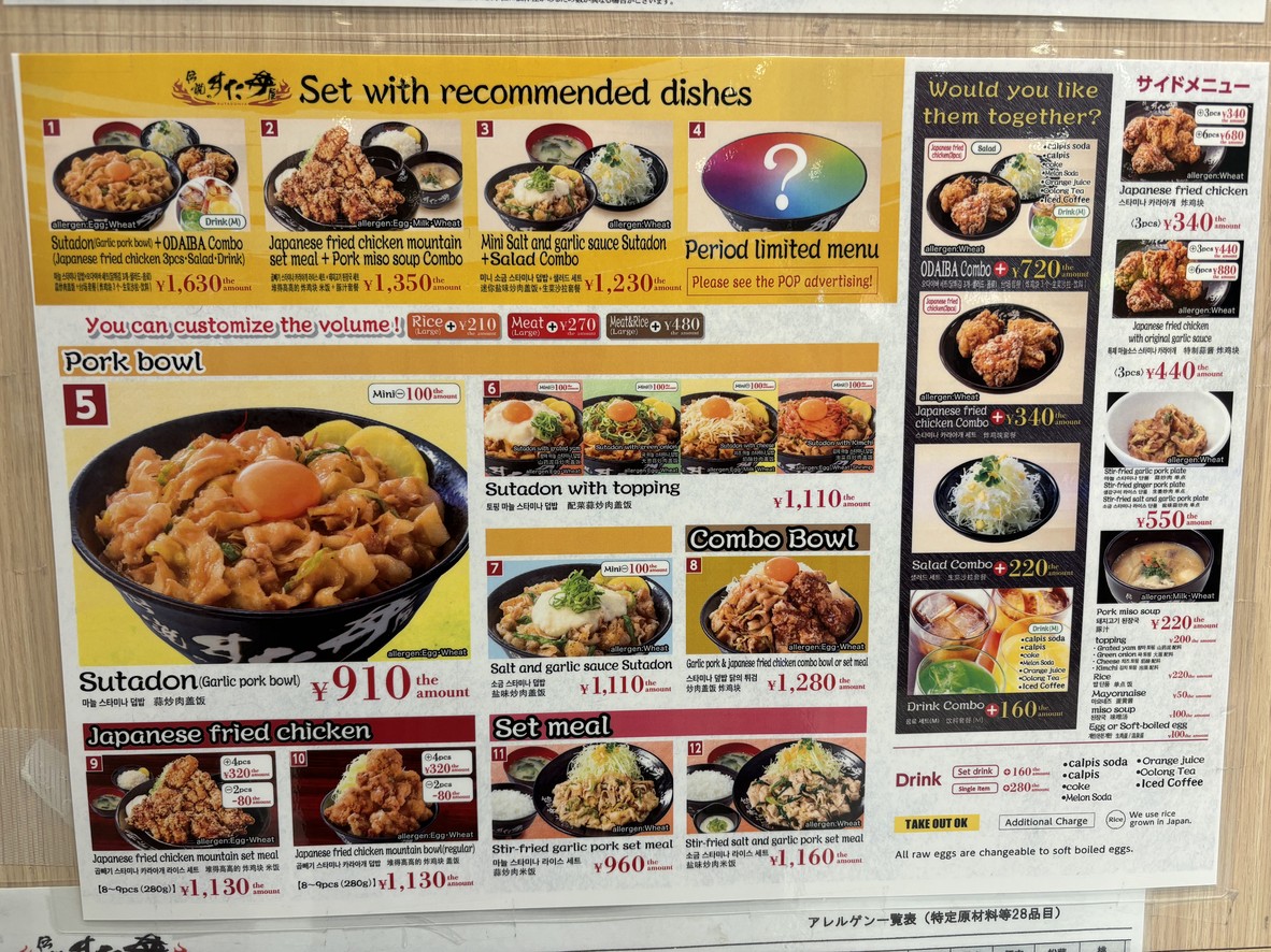 Densetsu No Sutadon'ya menu 2