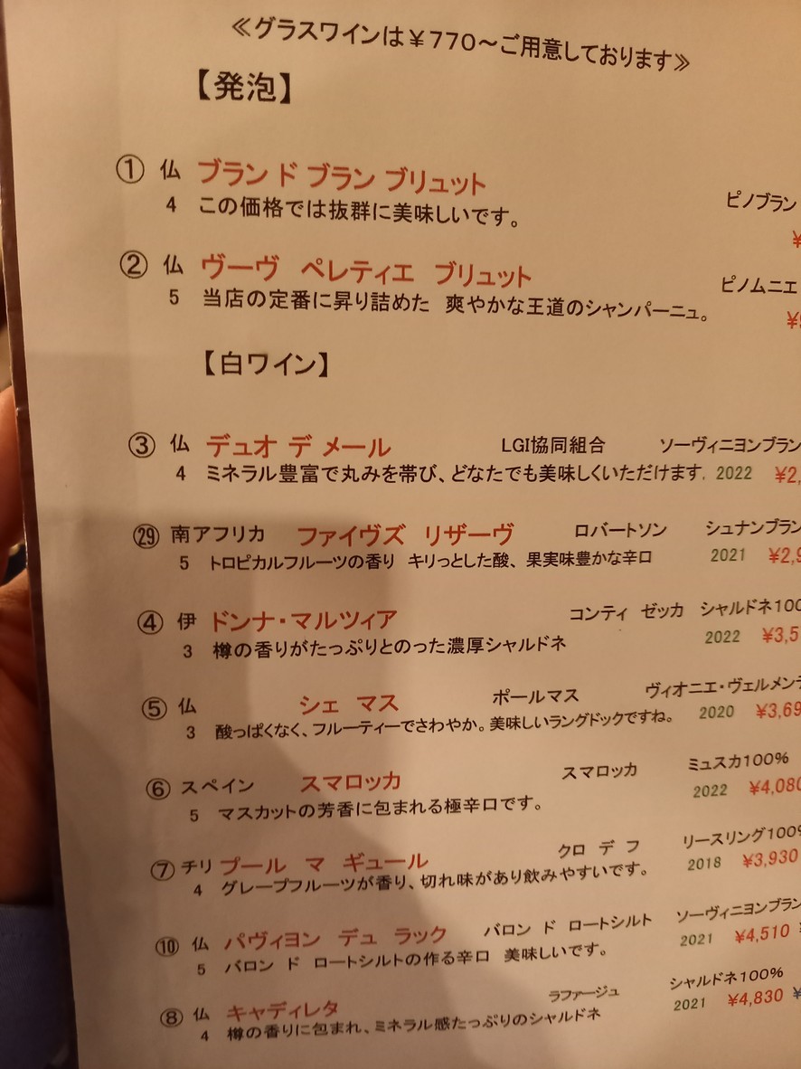 L'HABITUDE menu 5