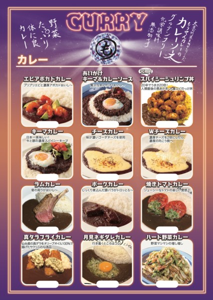 Moyan Curry menu 2