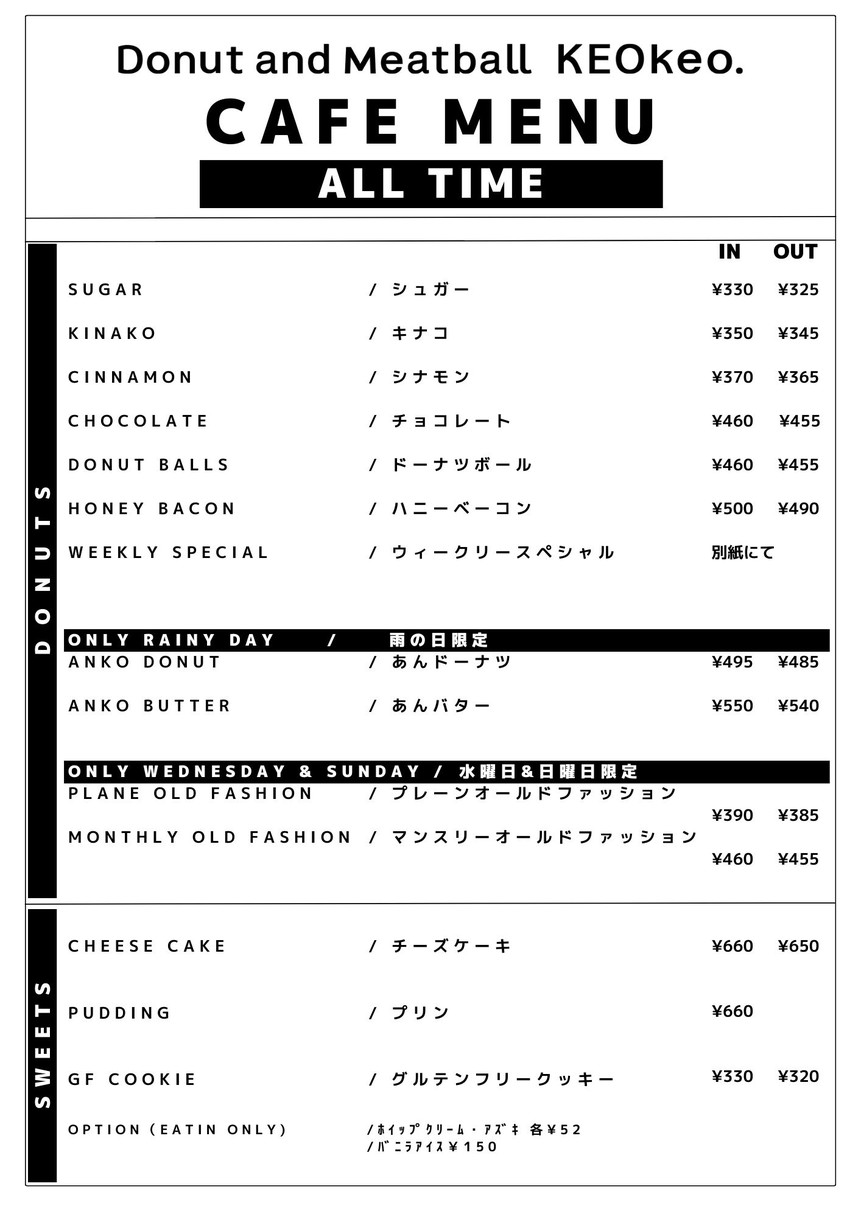 Donut and Meatball KEOkeo. menu 5