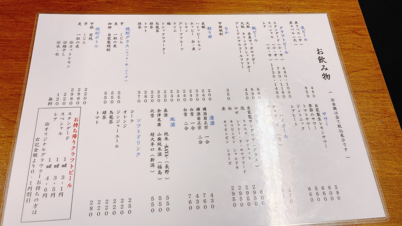 Beer jyuku MARIBANA Sangenjaya menu 3