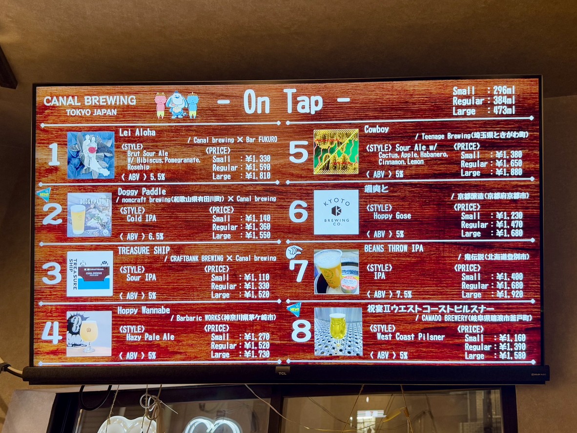 Canal Brewing menu 2