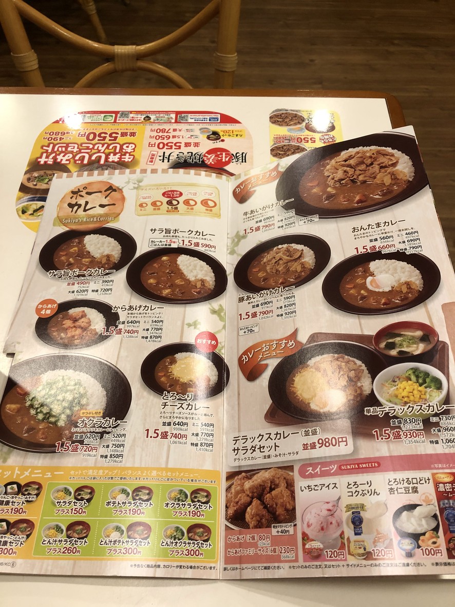 Sukiya menu 2