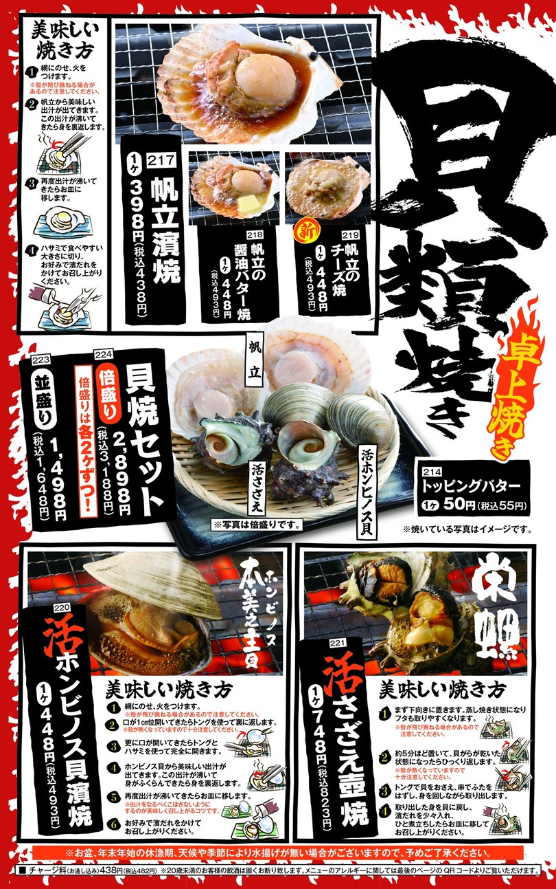 Seafood BBQ "Mekiki-no-Ginji" Tabata Station menu 5