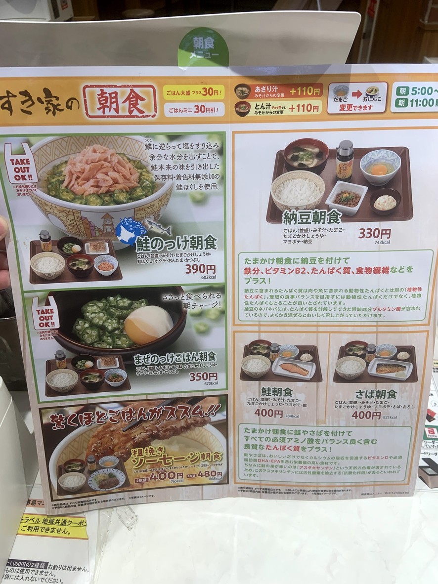 Sukiya menu 2