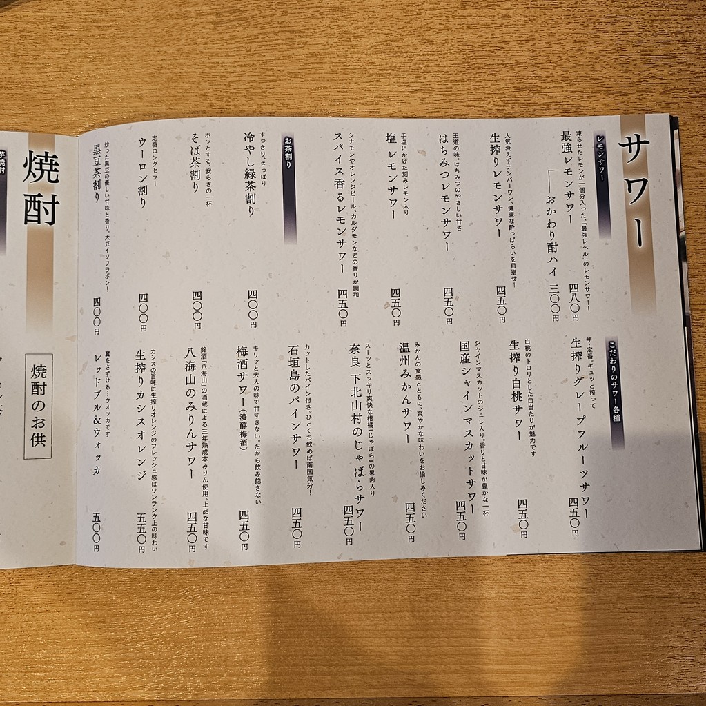Nihokai-Shoya Akabane Nishiguchi menu 5
