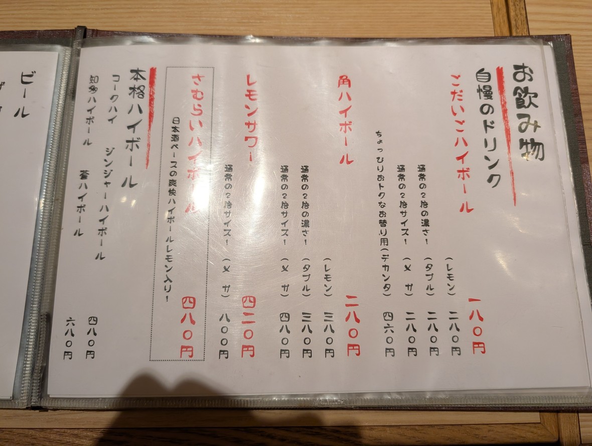 Godaigo Akasaka Annex menu 6