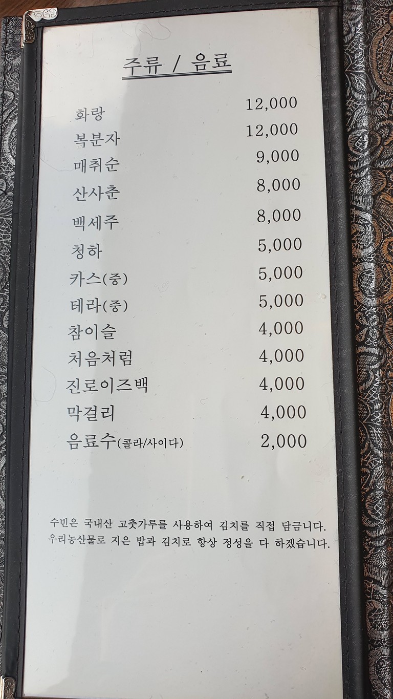 Subin Tteokgalbi menu 2