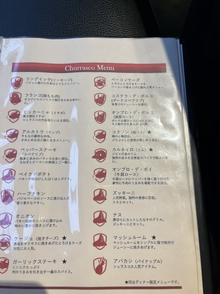Churrasco Restaurant ALEGRIA ebisu menu 3