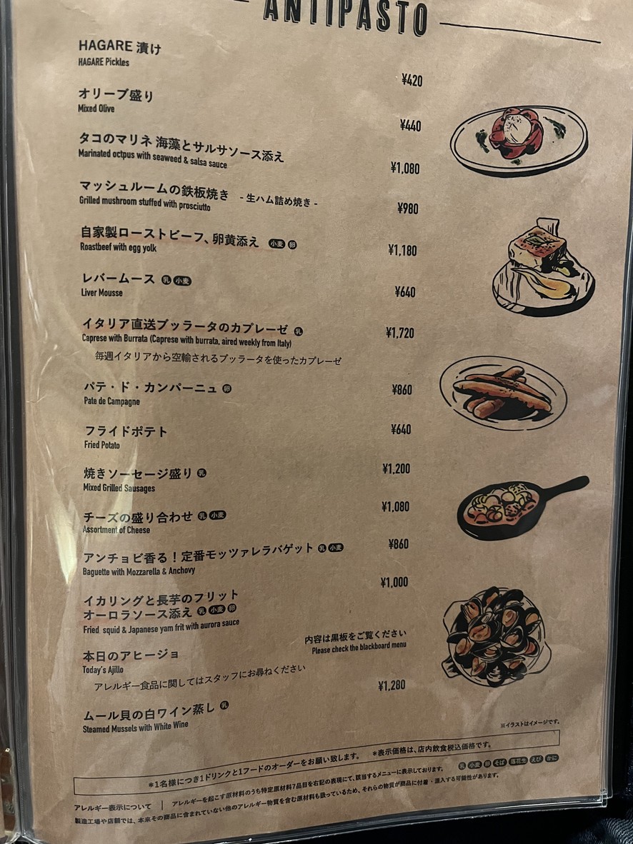 HAGARE Sakurashinmachi menu 2