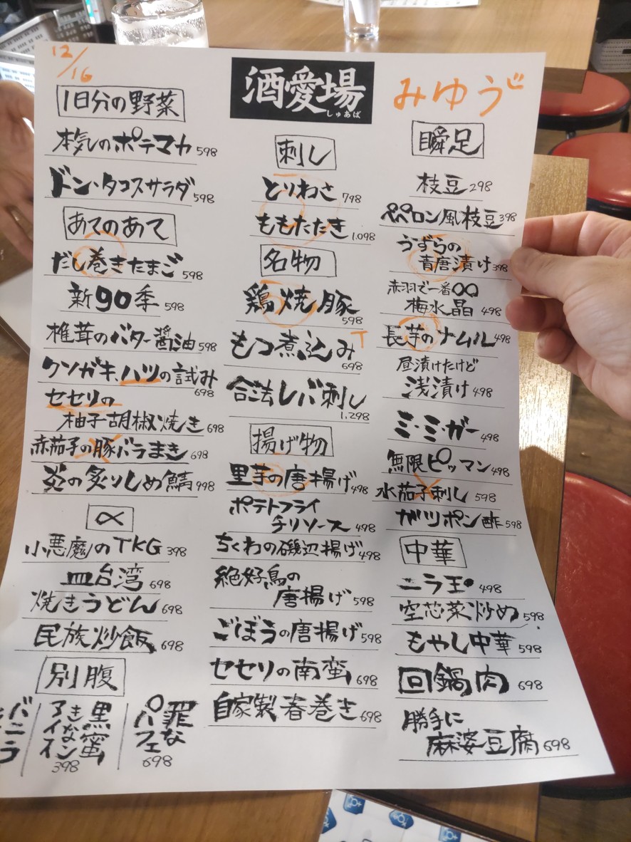 Sakeai menu 2