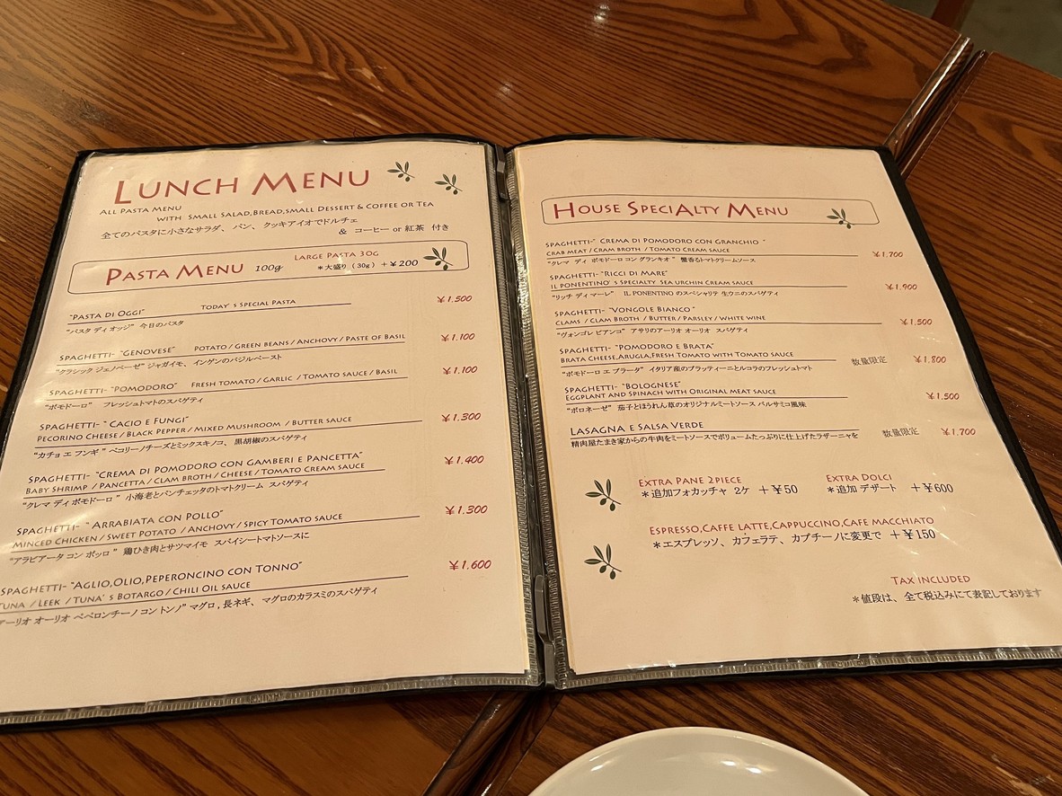 Il Ponentino menu 1