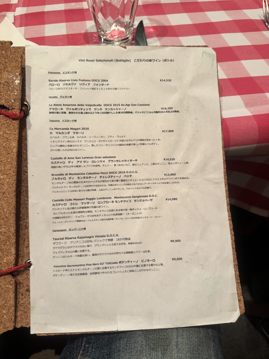 Don Giovanni menu 6
