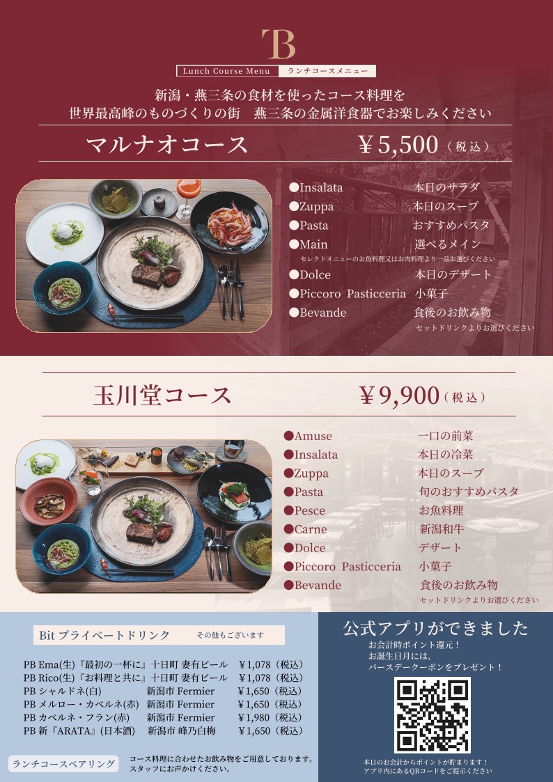 THE NIIGATA Bit GINZA menu 2