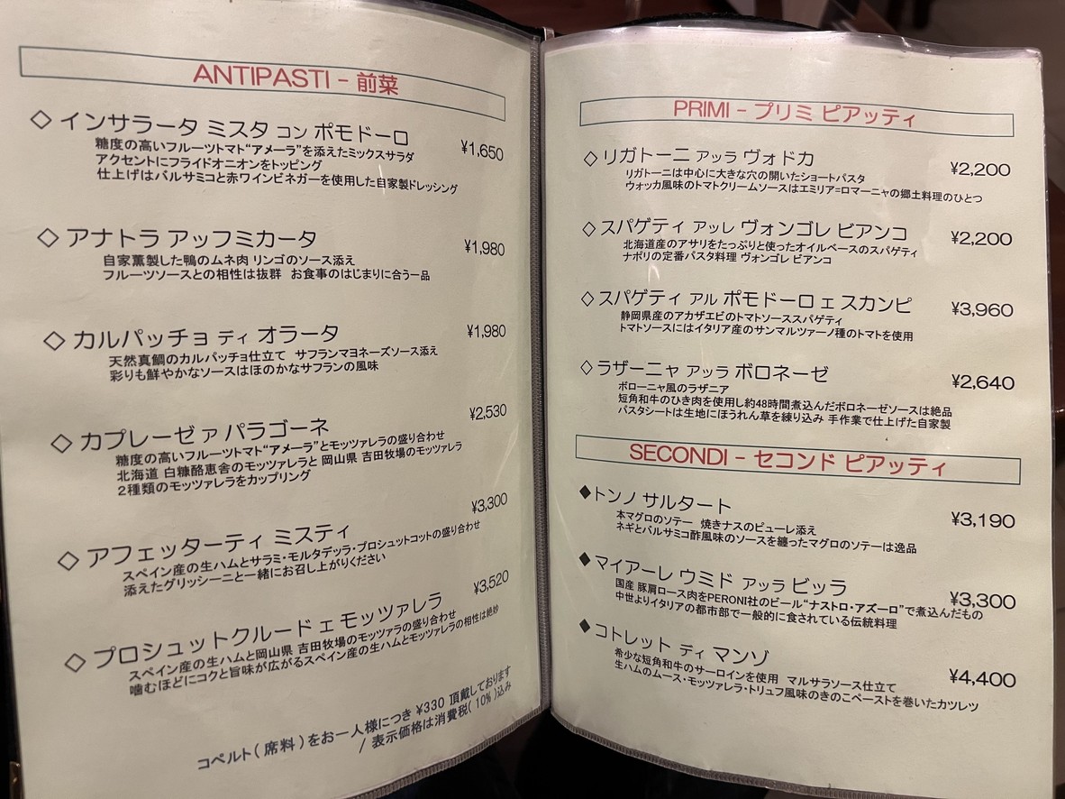 Pizzeria Bella Napoli menu 1
