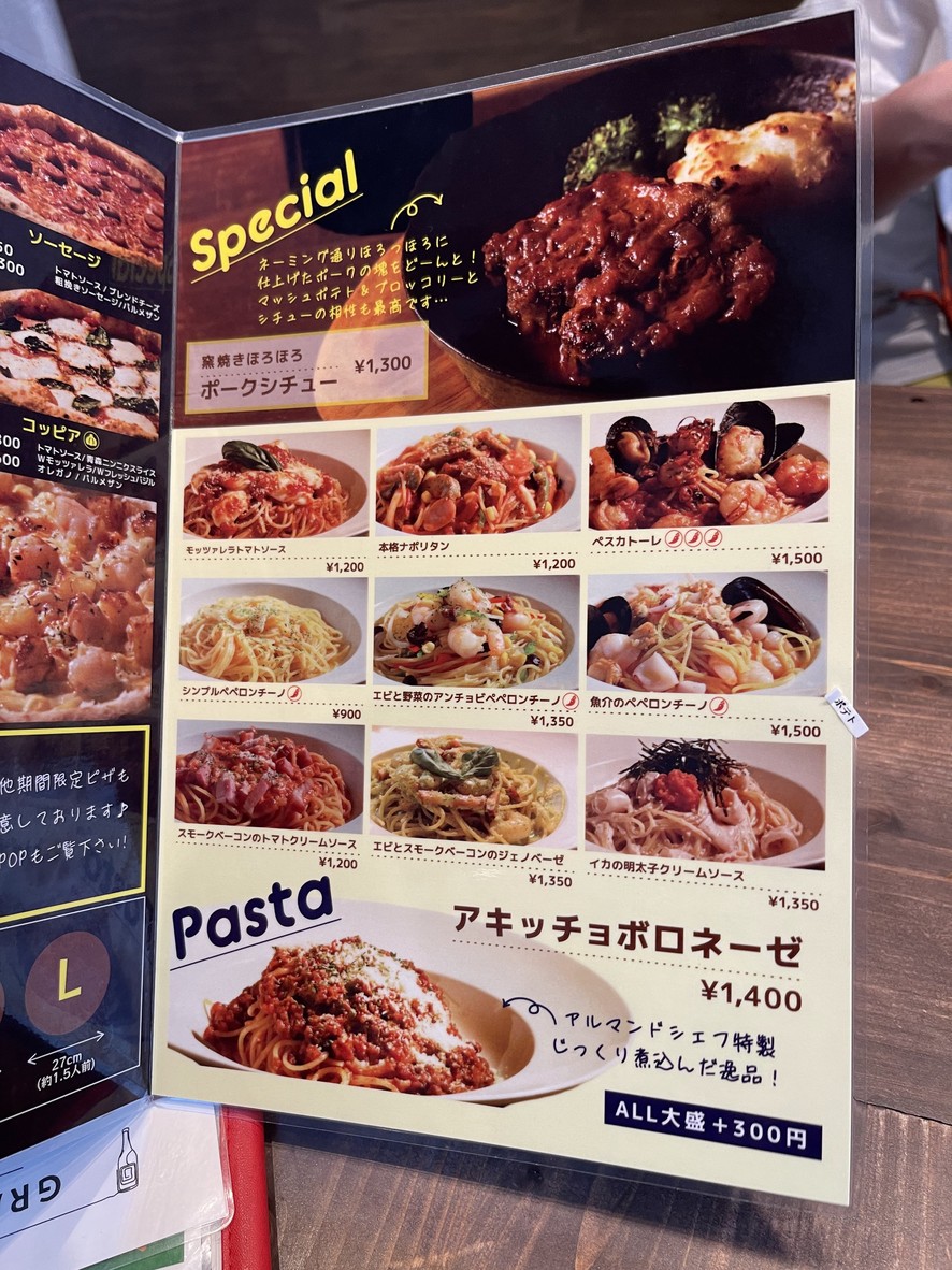 Wakabayashi Acciugha Basil menu 2