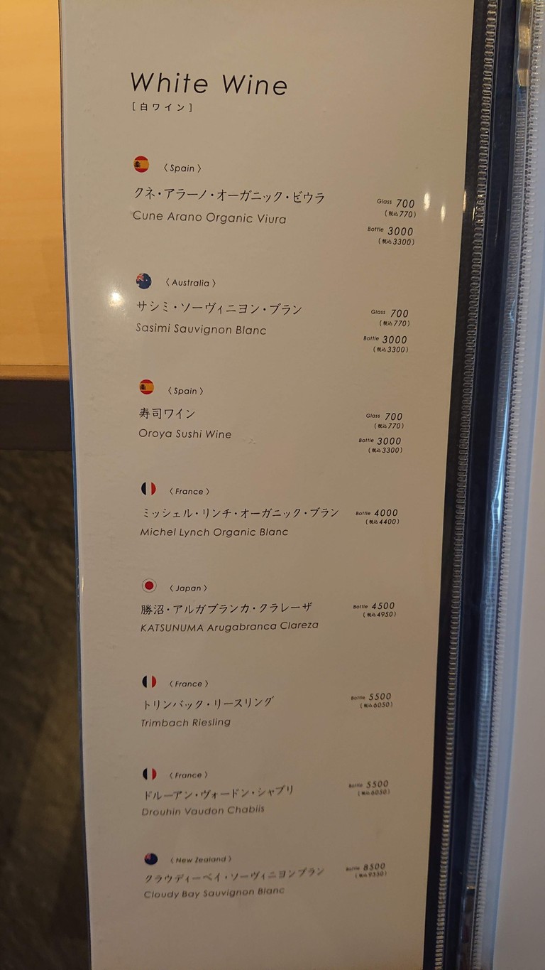 Bluefin by Uoriki Atre Takebashi Branch menu 5