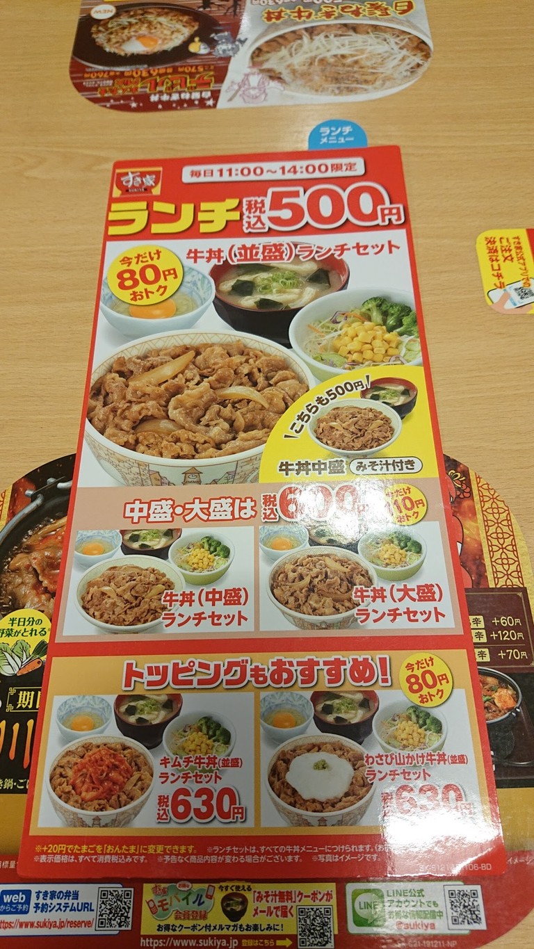 Sukiya menu 2