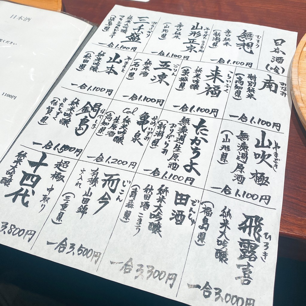 Sushi Tsubomi ~tsuzumi~ menu 1