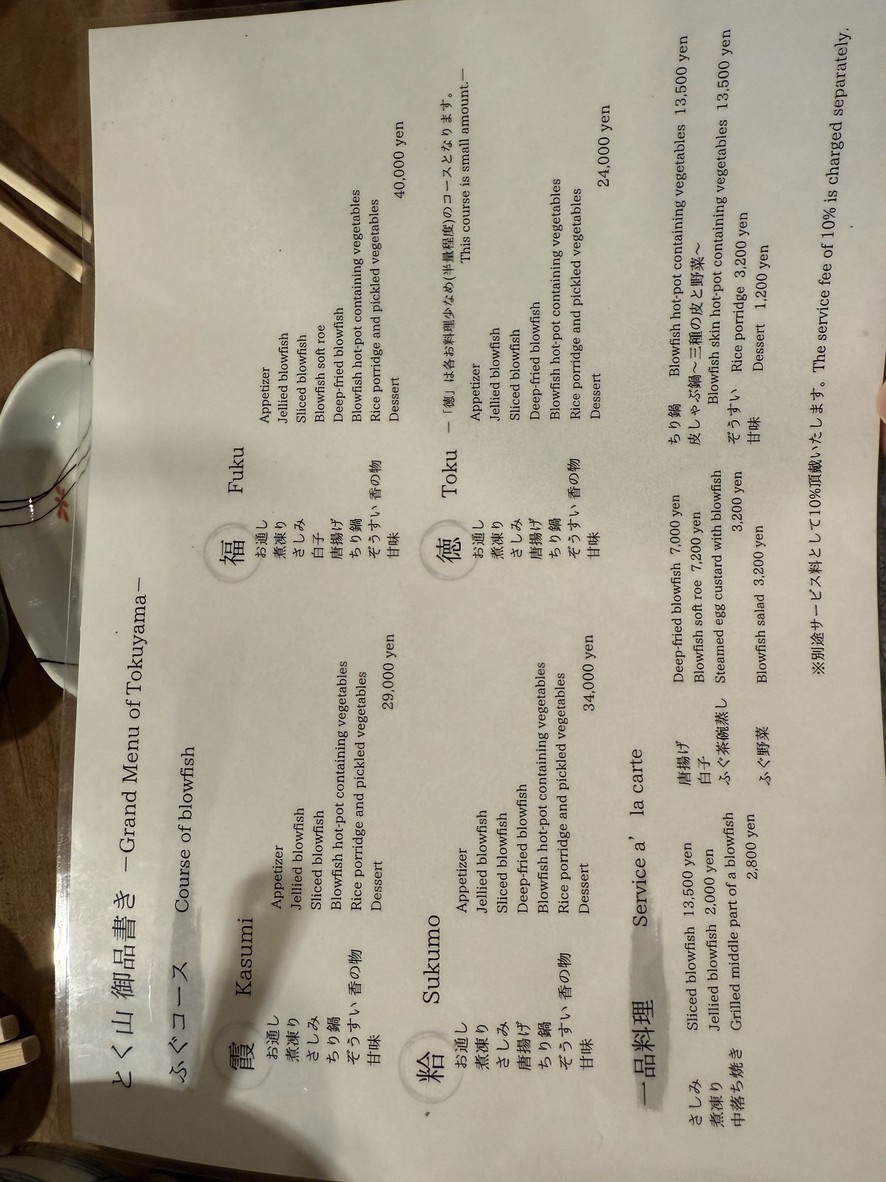 Tokuyama menu 1