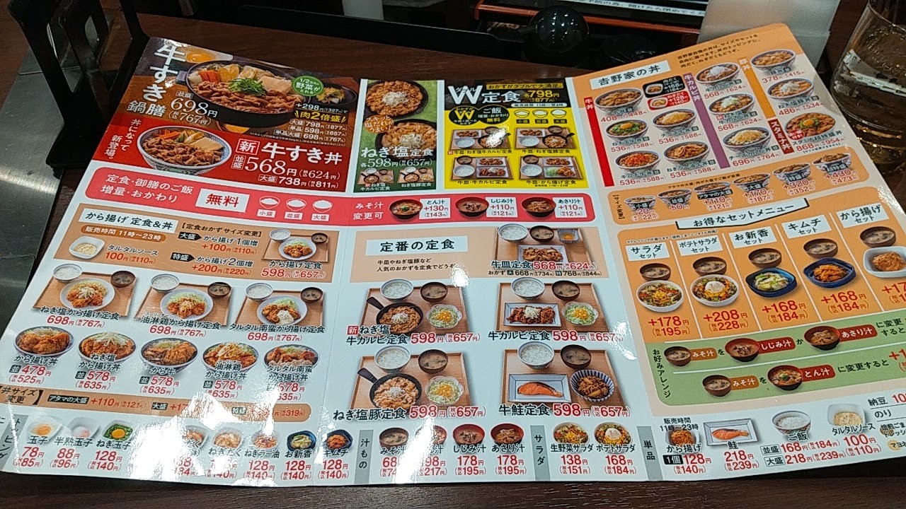 Yoshinoya Shinjuku 1 Chome menu 3