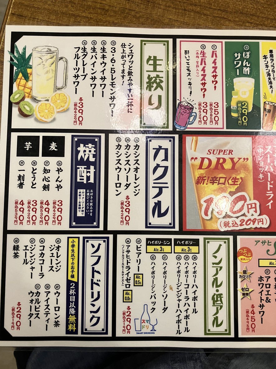 Cheap Beer and Iron Pot Gyoza, 3-6-5 Sakaba Mizonokuchi Branch menu 3