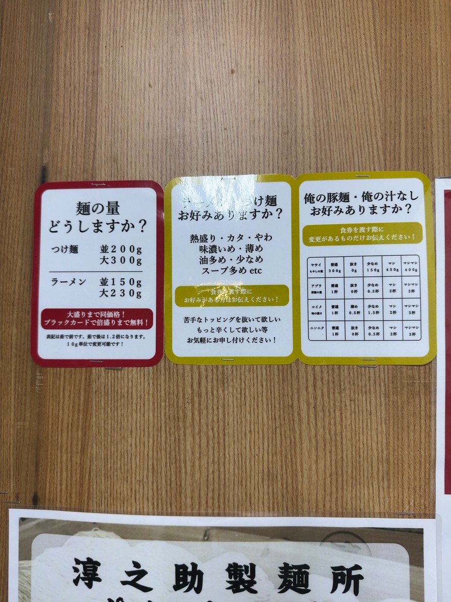 Junnosuke Seimenjo menu 1