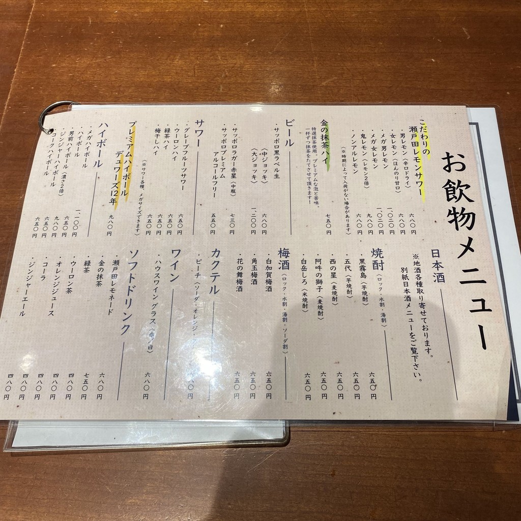 Tanyaki Kimura menu 3