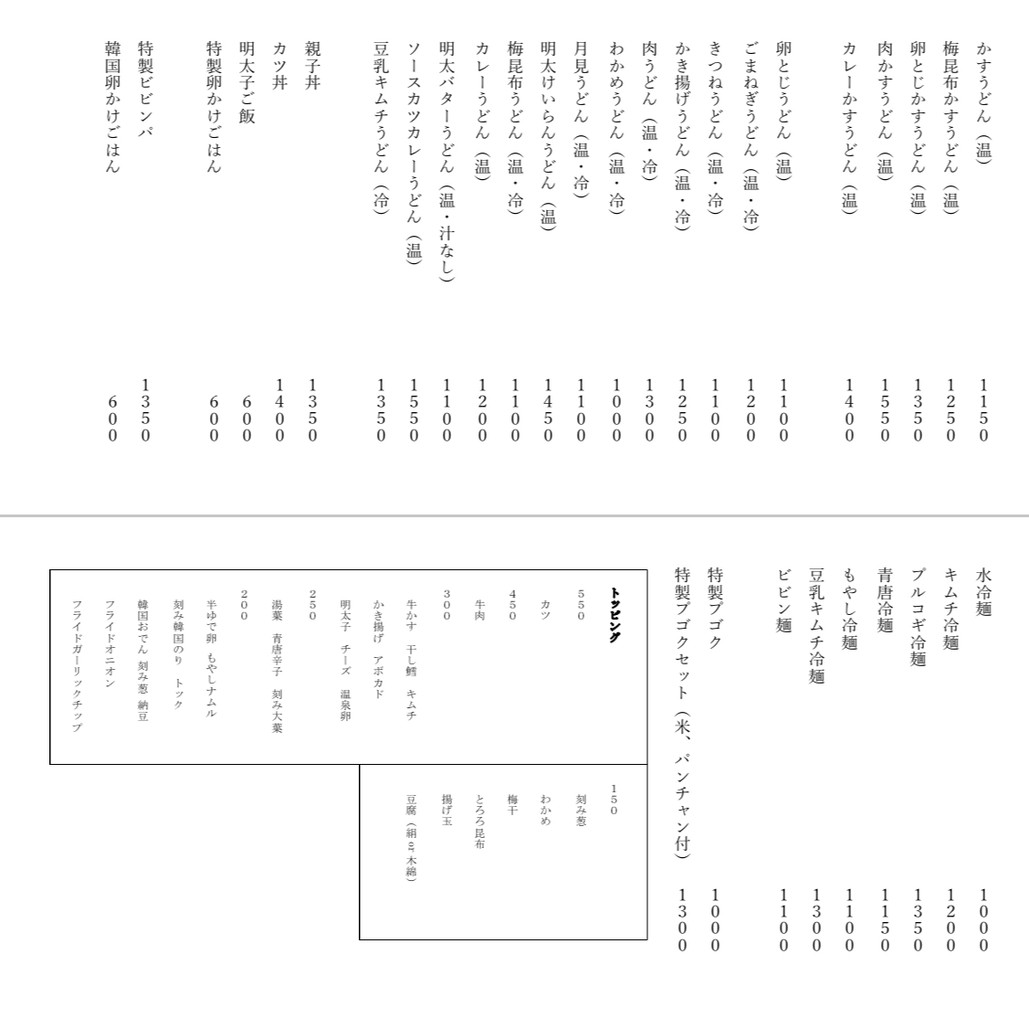 Hyper (izakaya) menu 2