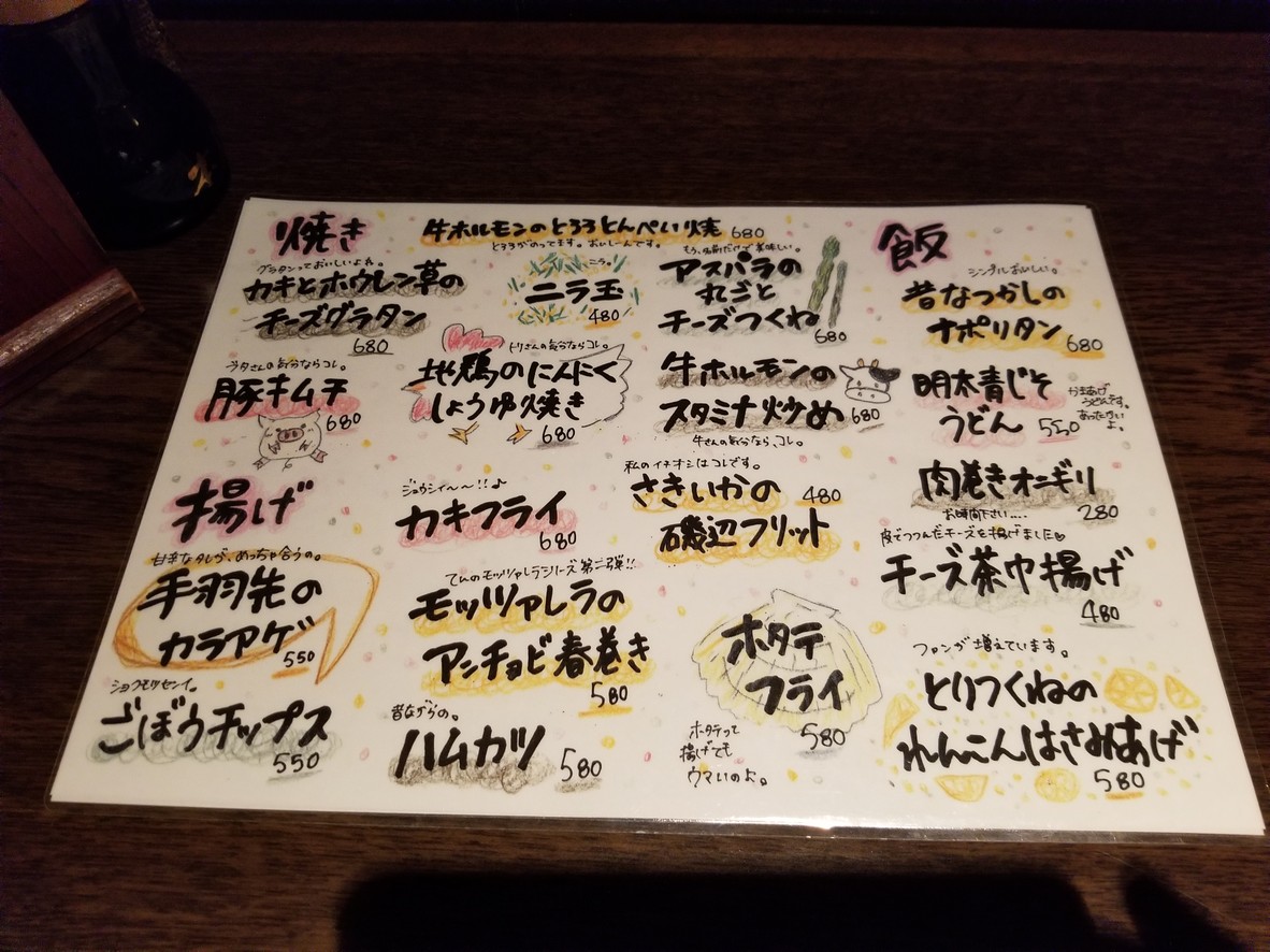 Ten Seijogakuenmae Branch menu 1