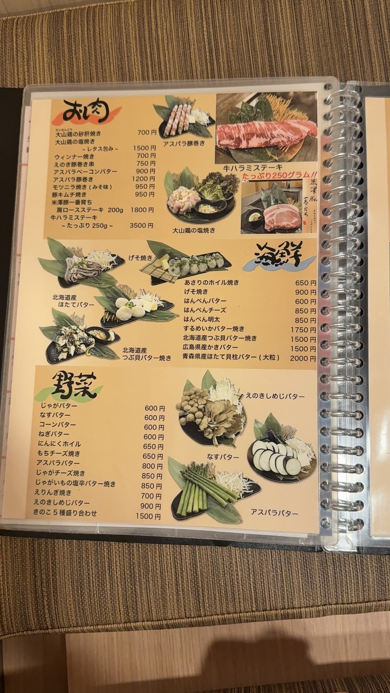 Tsukushiya Juhachibanchi menu 4