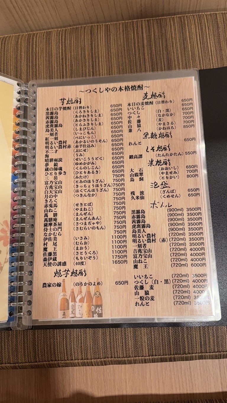 Tsukushiya Juhachibanchi menu 7