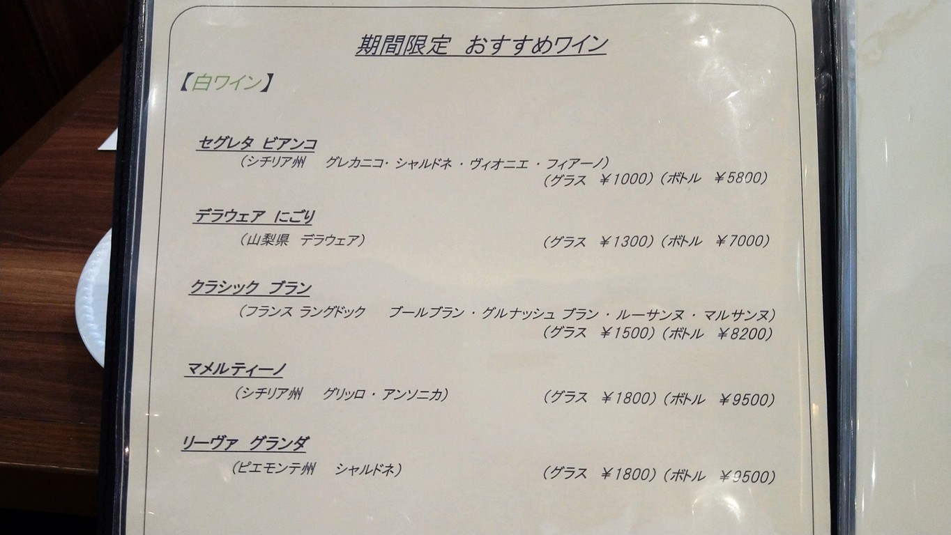 Ristorante ACQUA PAZZA Tokyo menu 4