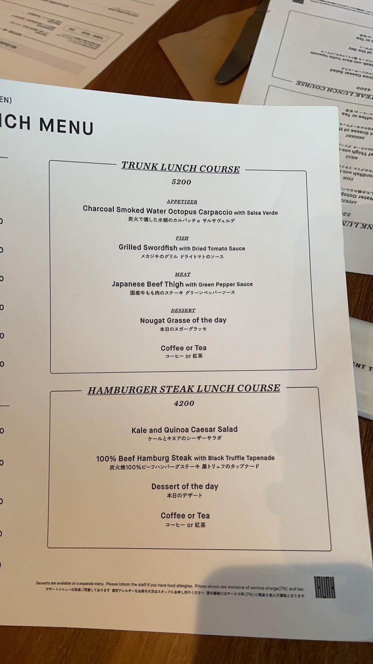 TRUNK KITCHEN menu 2