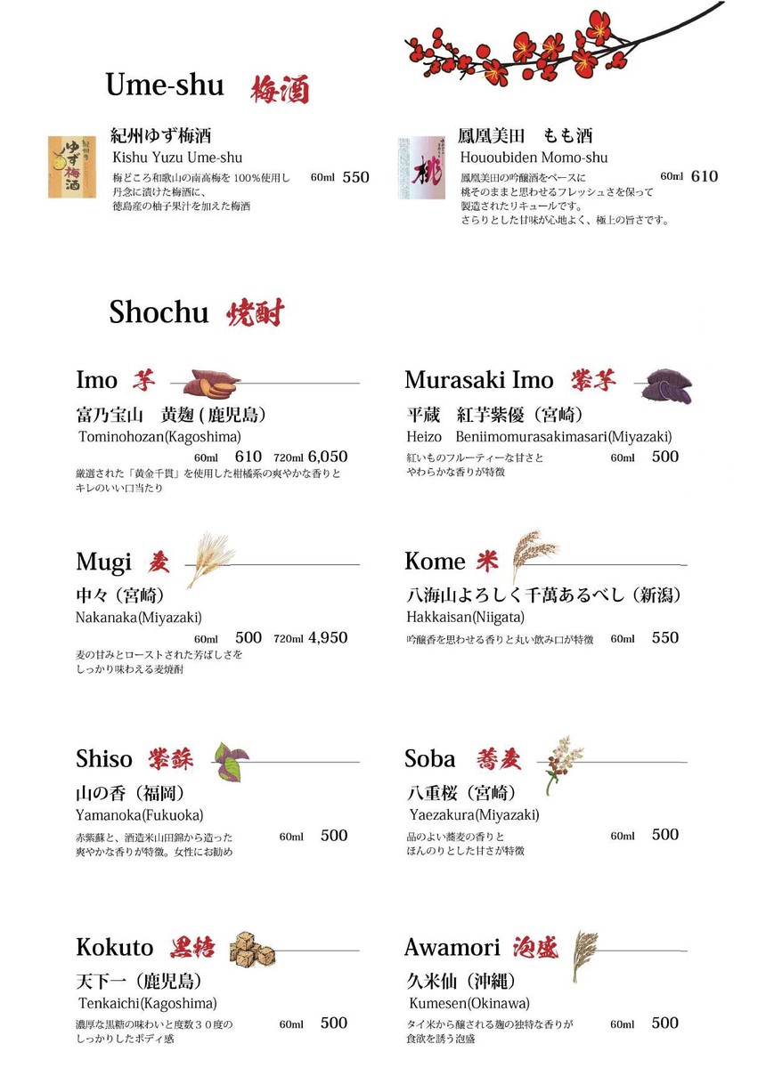 Sumiyaki Gonpachi Sakura Shinmachi menu 4