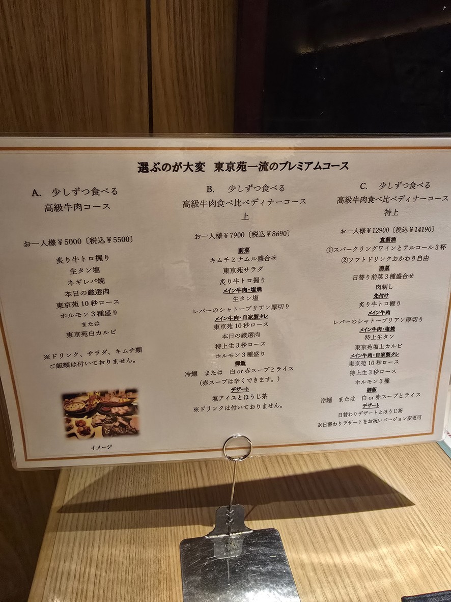 Tokyoen Yutenji Store menu 5