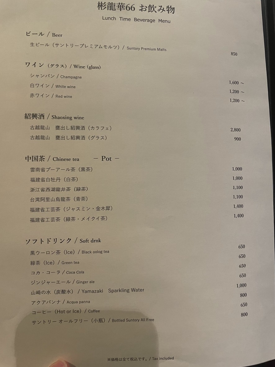 Shanryuka 66 menu 4
