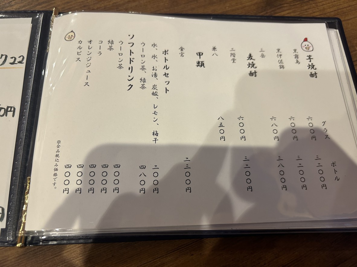 Torinomi Dokoro Kokko menu 4