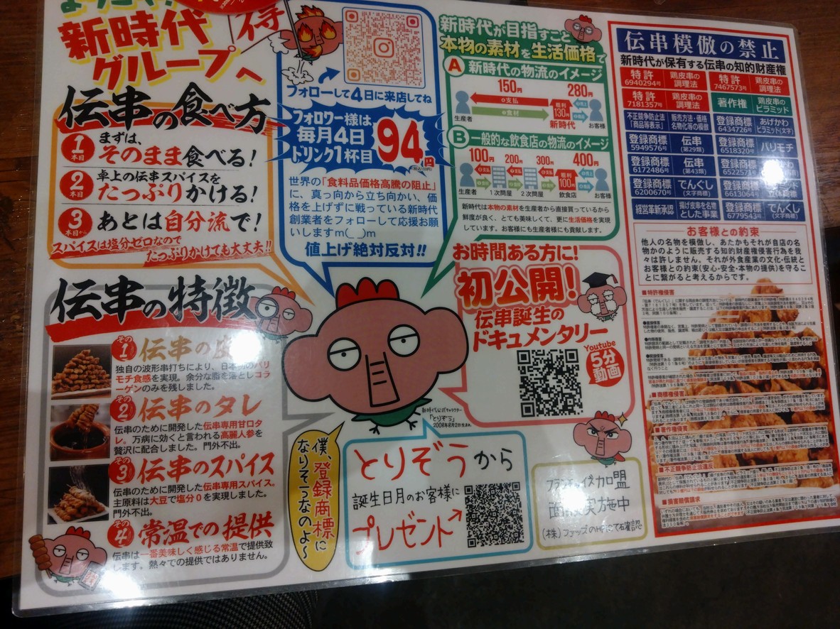 Shinjidai menu 5
