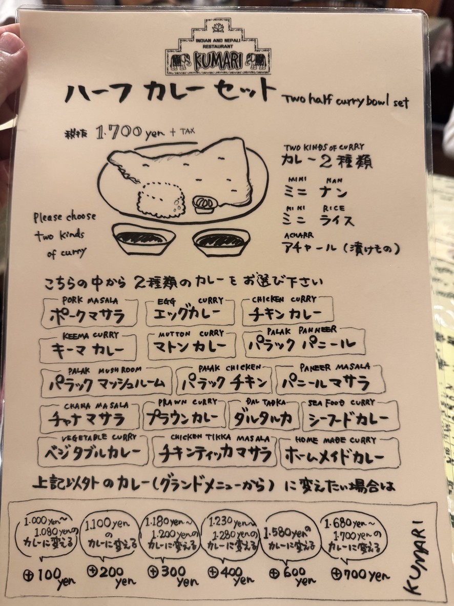 Kumari Minami-Asagaya menu 6