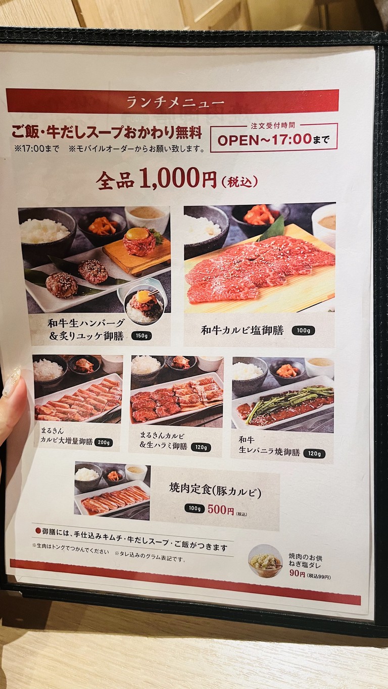 Wagyu Yakiniku & Kobe Beef Marukin Shokudou Shibuya Branch menu 7