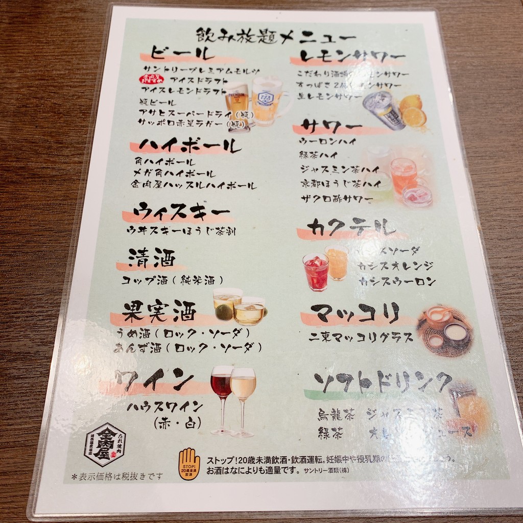Wagyu yakiniku, Shibuya KIN-NIKUYA menu 7